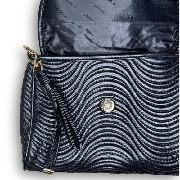 Versace Parfums Quilted Black Wristlet Bag - Picture 4 of 7